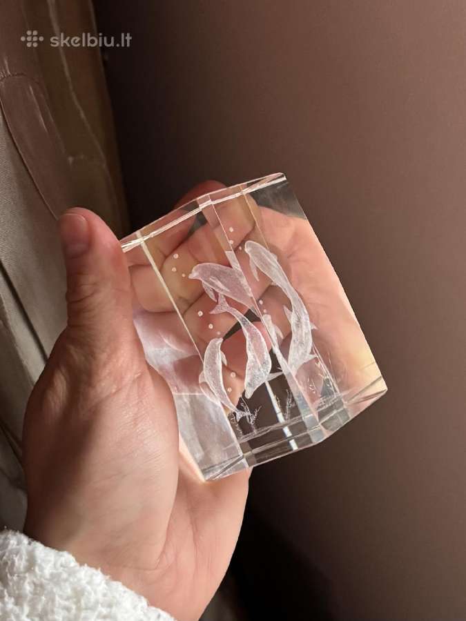 3D Lazerinio stiklo skulptūra su graviravimu - nuotraukos Nr. 7