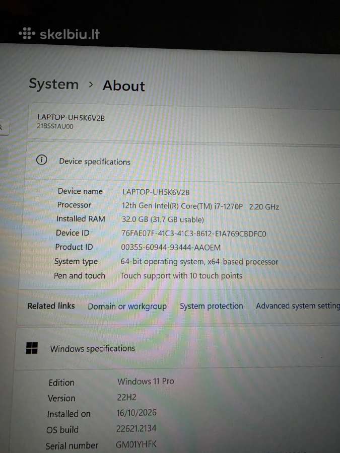 Lenovo Thinkpad T14s Gen3 - nuotraukos Nr. 8