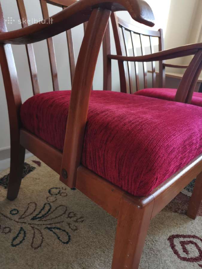 Medinės vintažinės kėdės su porankiais - nuotraukos Nr. 10