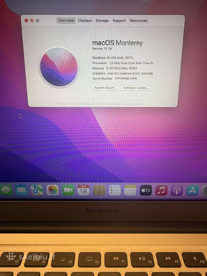 Apple MacBook Air 13" (2017) / 8gb / 128gb SSD - nuotraukos Nr. 5