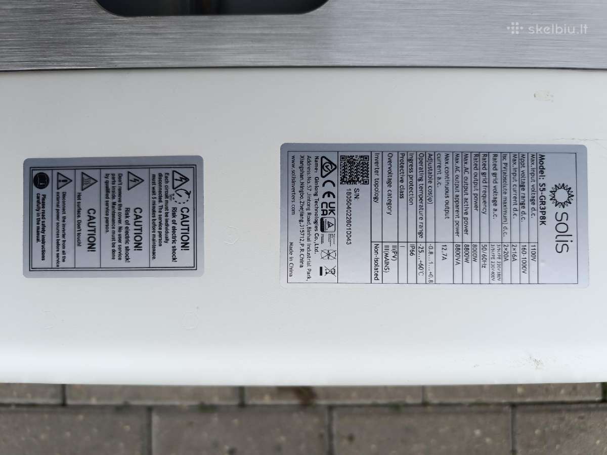 Inverteris Solis S5-gr3p8k 8kw su WiFi - nuotraukos Nr. 2