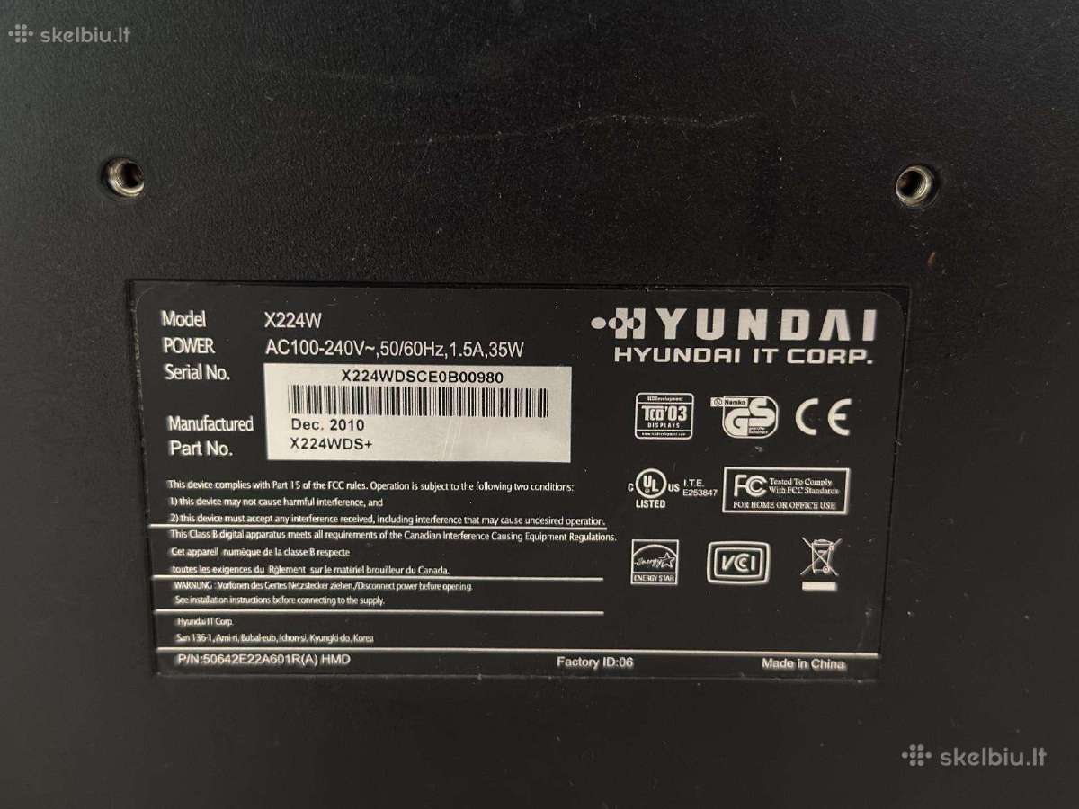 Du monitoriai Philips ir Hyundai - nuotraukos Nr. 4