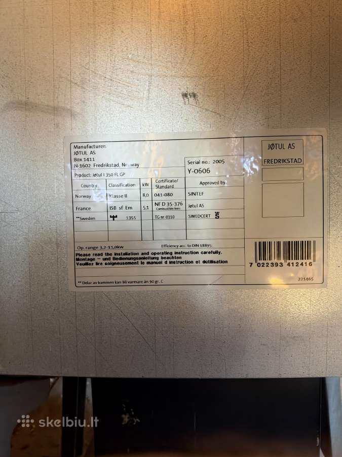 Jotul i F350 Fl Gp (Made in Norway) - nuotraukos Nr. 11
