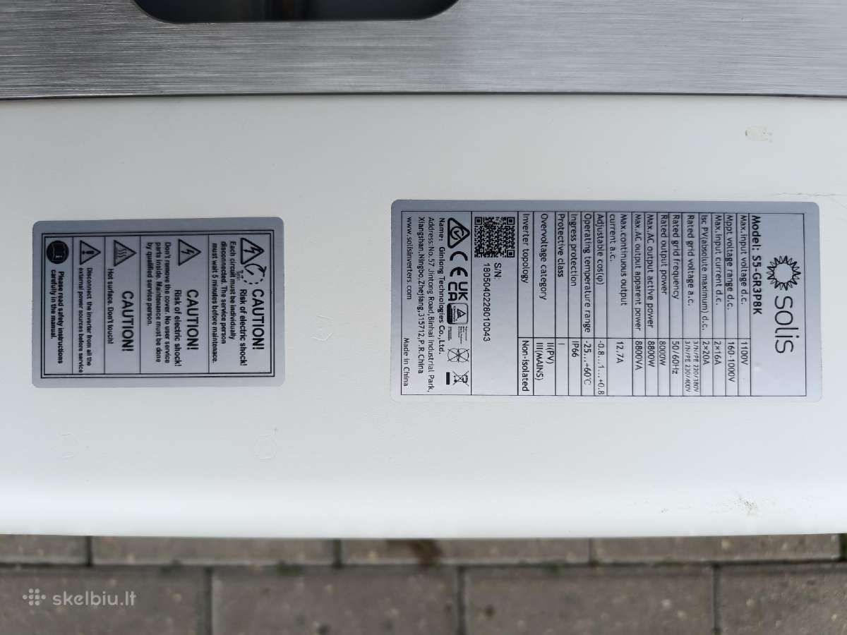 Inverteris Solis S5-gr3p8k 8kw su WiFi - nuotraukos Nr. 2