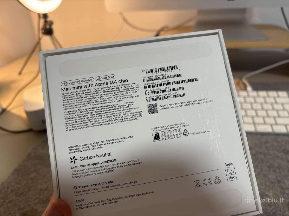 Mac mini M4 (16 GB / 256 GB) – idealios būklės - nuotraukos Nr. 5