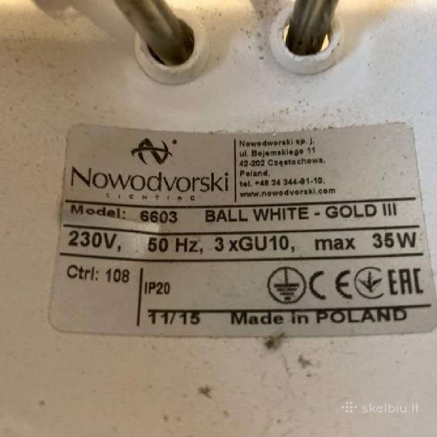 Nowodvorski Ball White-gold – 7 ir 3 gaubtų - nuotraukos Nr. 4