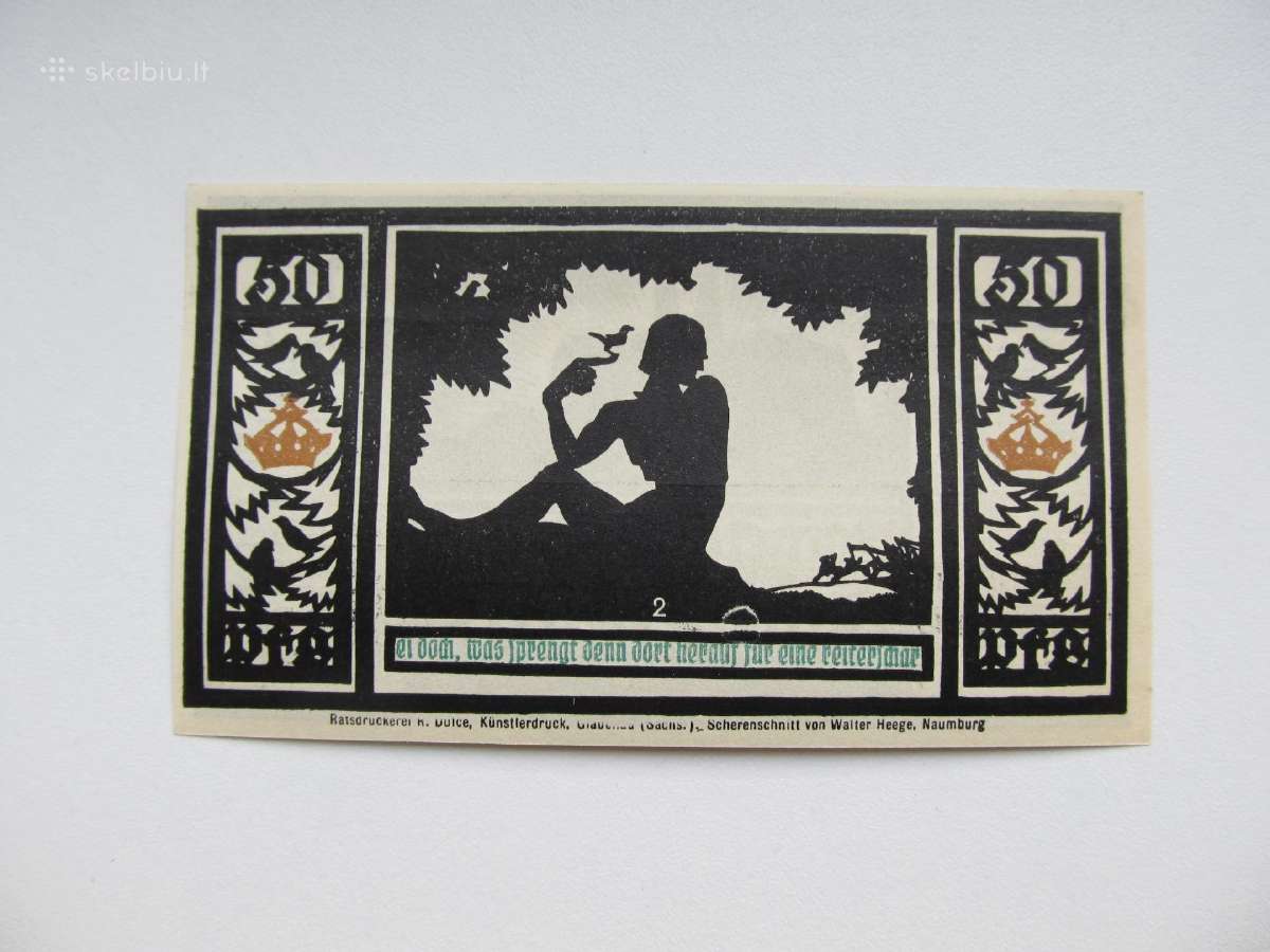 Notgeldas 50 pfenig ,Kuedlinburg ,1921 1-6 - nuotraukos Nr. 2