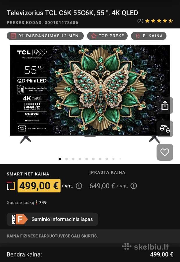 Tcl televizorius - nuotraukos Nr. 2