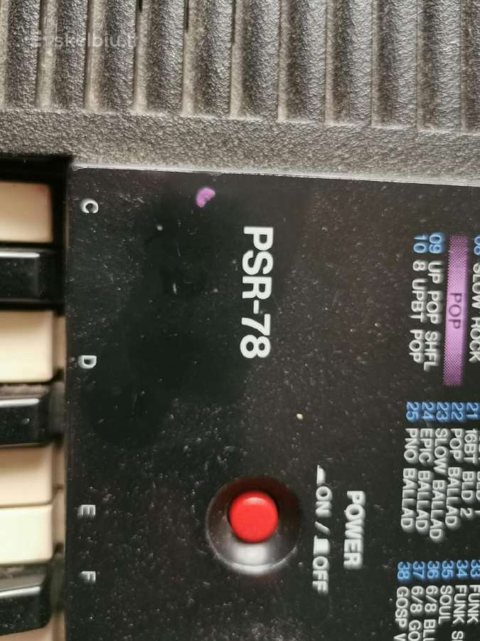 Yamaha psr 78 sintezatorius elektrinis pianinas - nuotraukos Nr. 2