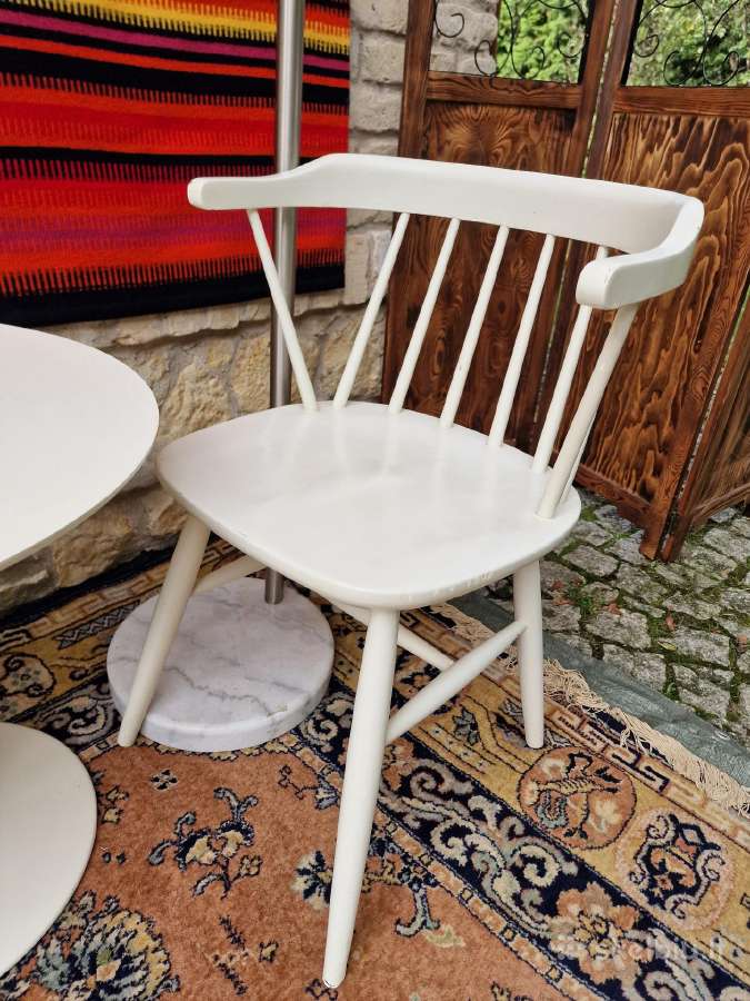 Vintažinė mid century medžio masyvo kėdė - nuotraukos Nr. 2