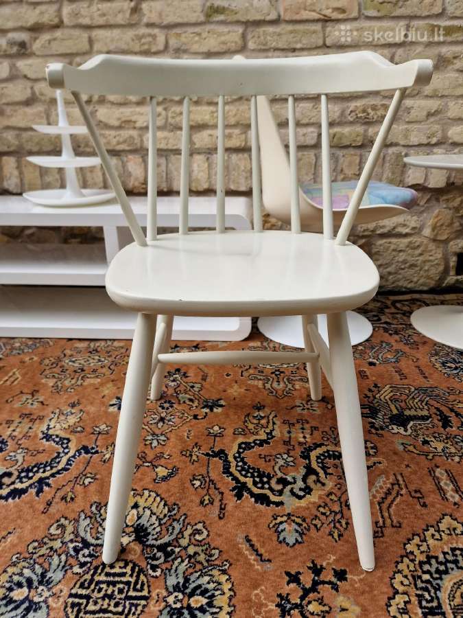 Vintažinė mid century medžio masyvo kėdė - nuotraukos Nr. 4
