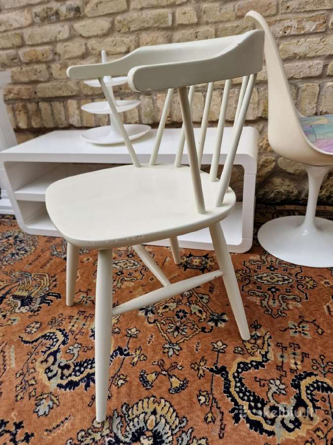 Vintažinė mid century medžio masyvo kėdė - nuotraukos Nr. 5