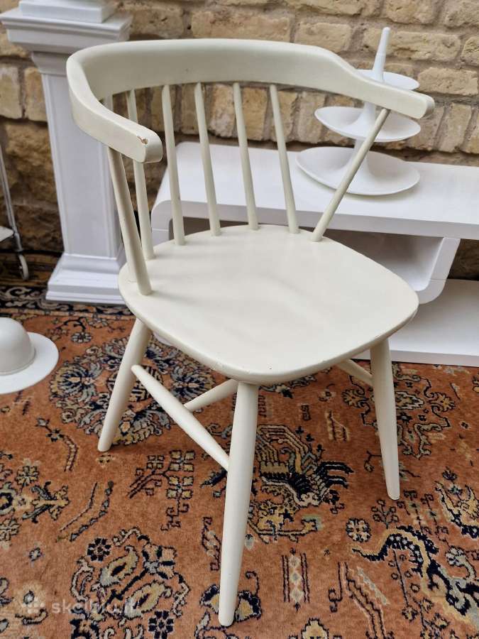 Vintažinė mid century medžio masyvo kėdė - nuotraukos Nr. 11