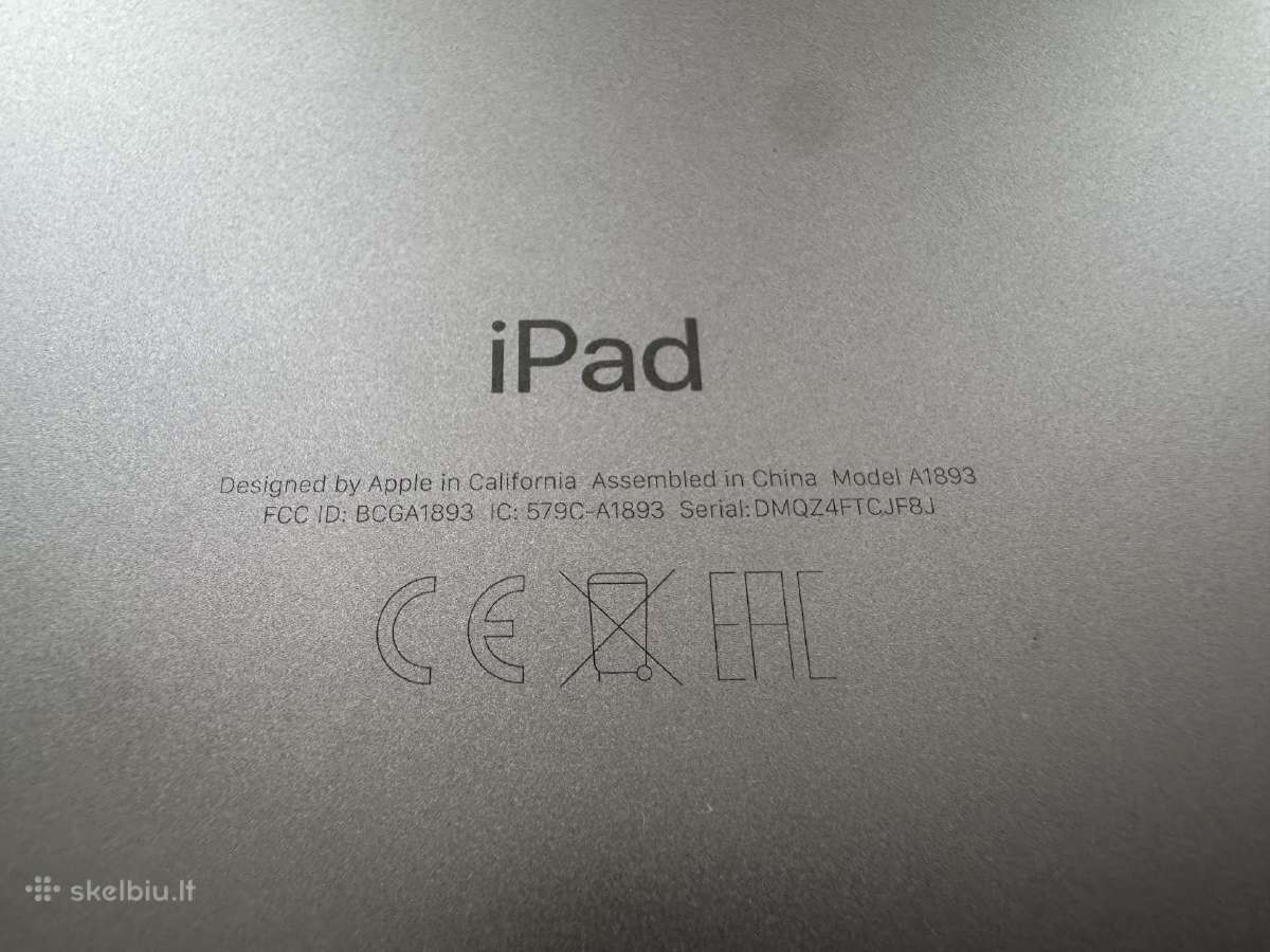 2018 iPad 6gen 32gb A1893 pririšti prie įmones. - nuotraukos Nr. 7
