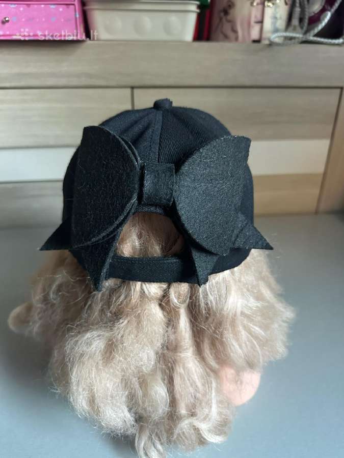 Juoda beisbolo kepurė su kaspinu Bow / One Size - nuotraukos Nr. 2