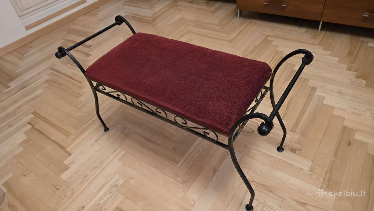 Metalinis suoliukas su paminkštinimu - 80 € - nuotraukos Nr. 2