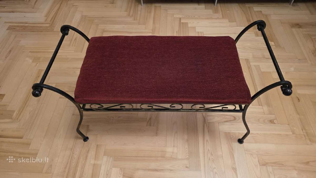 Metalinis suoliukas su paminkštinimu - 80 € - nuotraukos Nr. 3