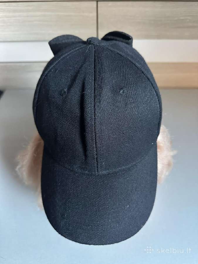 Juoda beisbolo kepurė su kaspinu Bow / One Size - nuotraukos Nr. 3