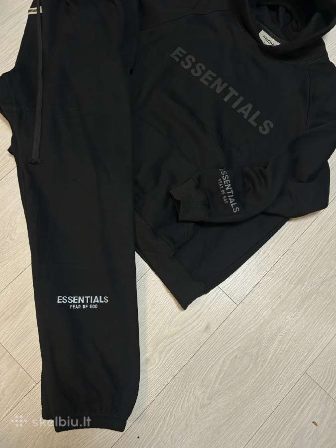 Essentials vyriškas sportinis komplektas – juodas - nuotraukos Nr. 3