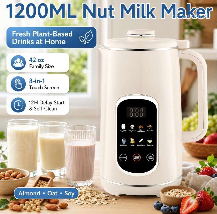 Augalinio pieno gaminimo apratas,1200 ml,800w - nuotraukos Nr. 2