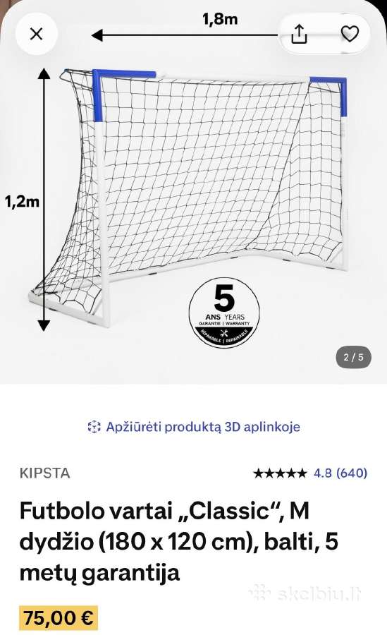 Futbolo vartai - nuotraukos Nr. 3
