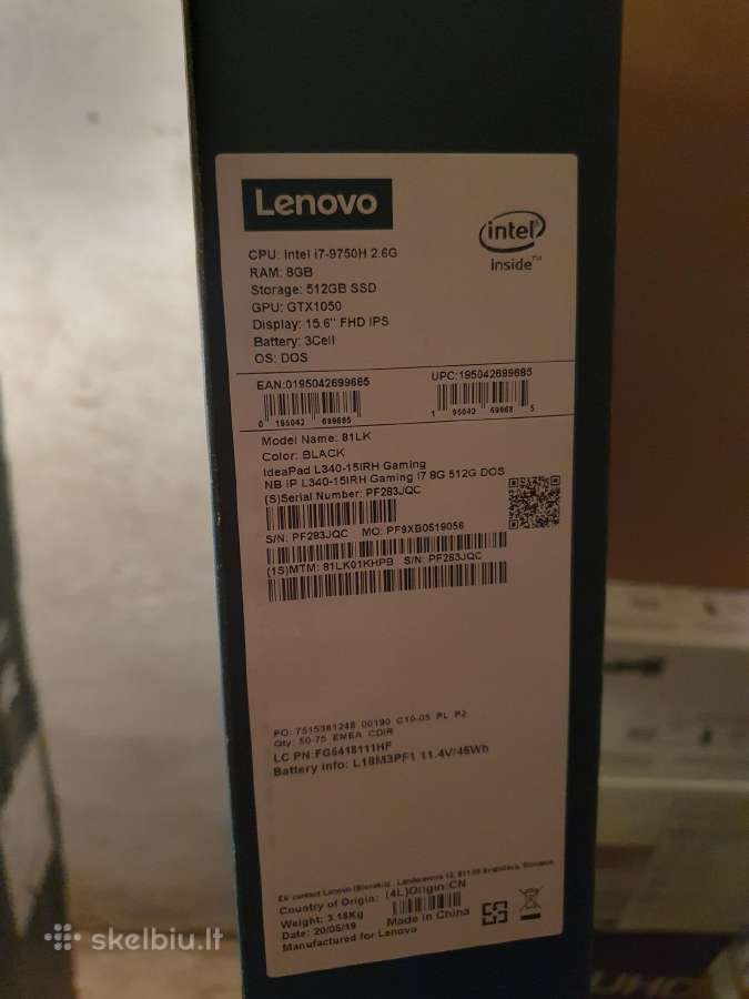 Ideapad L340 15irh Gaming - nuotraukos Nr. 5