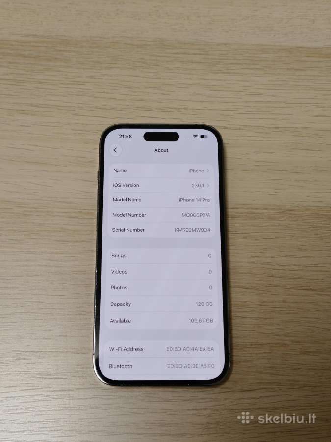 iPhone 14 Pro 128gb (Deep purple) - nuotraukos Nr. 2