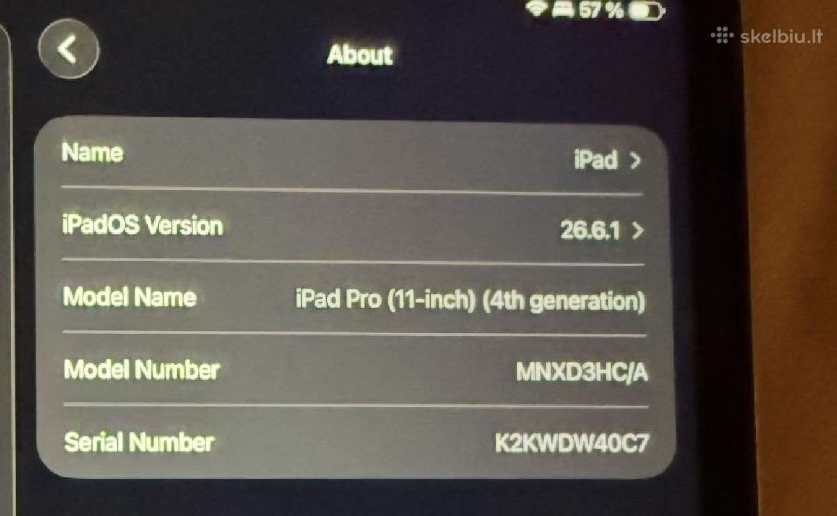 iPad pro 11 inch 4th gen 128gb - nuotraukos Nr. 6