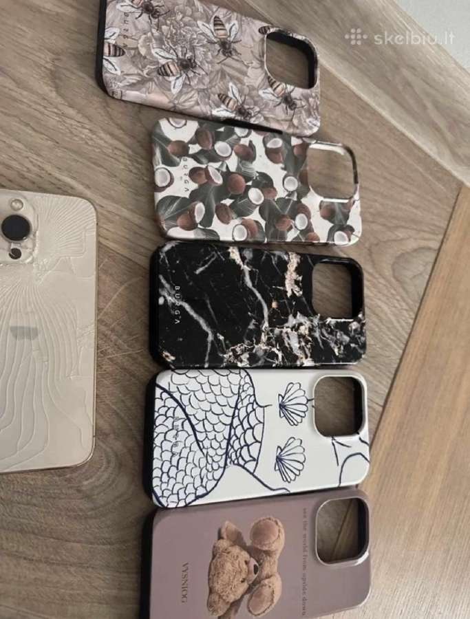 Auksinis iPhone 13 pro + Burga dėklai - nuotraukos Nr. 2