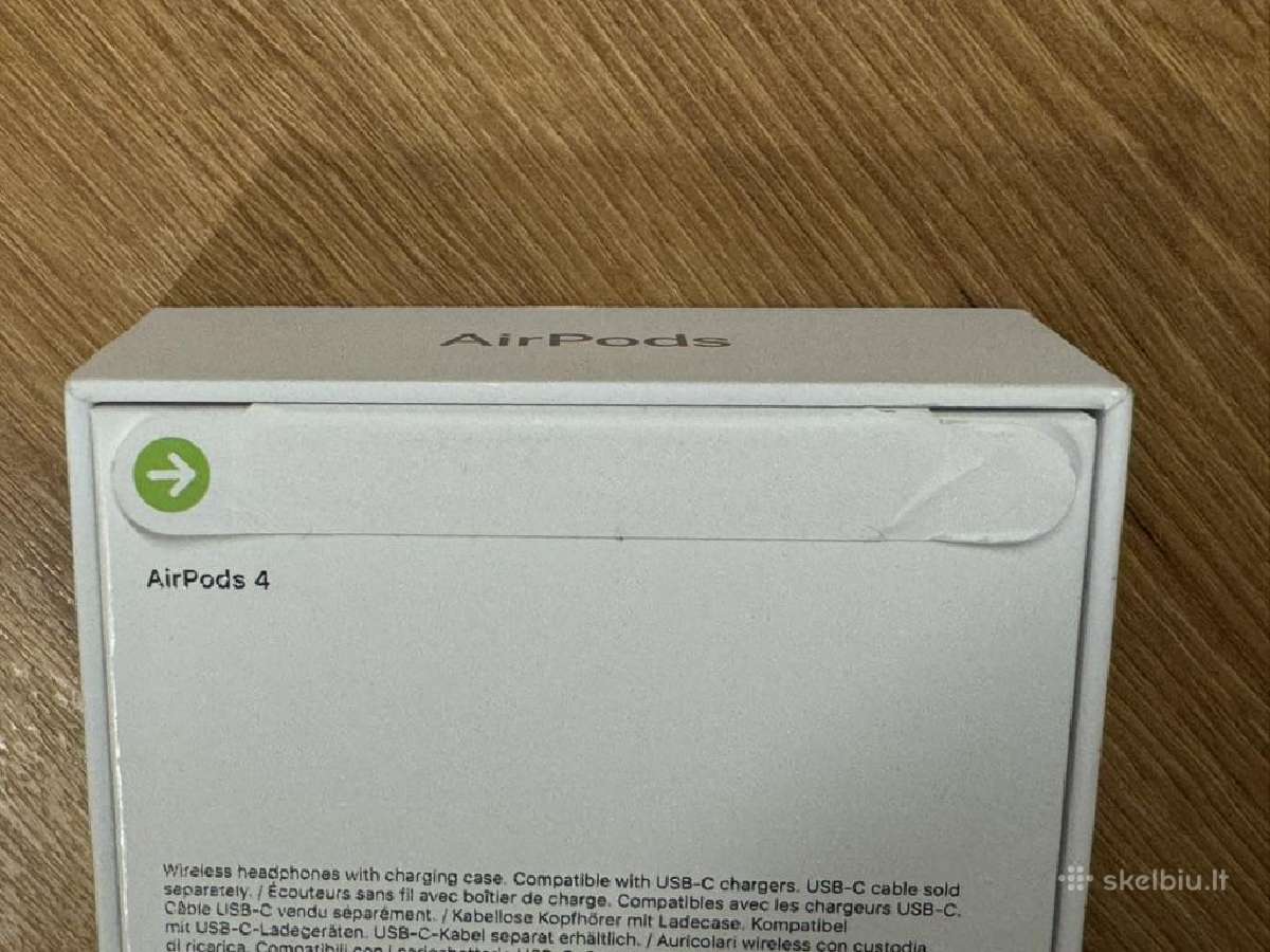 Apple Airpods 4 ausinės, naujos, neišpakuotos - nuotraukos Nr. 3