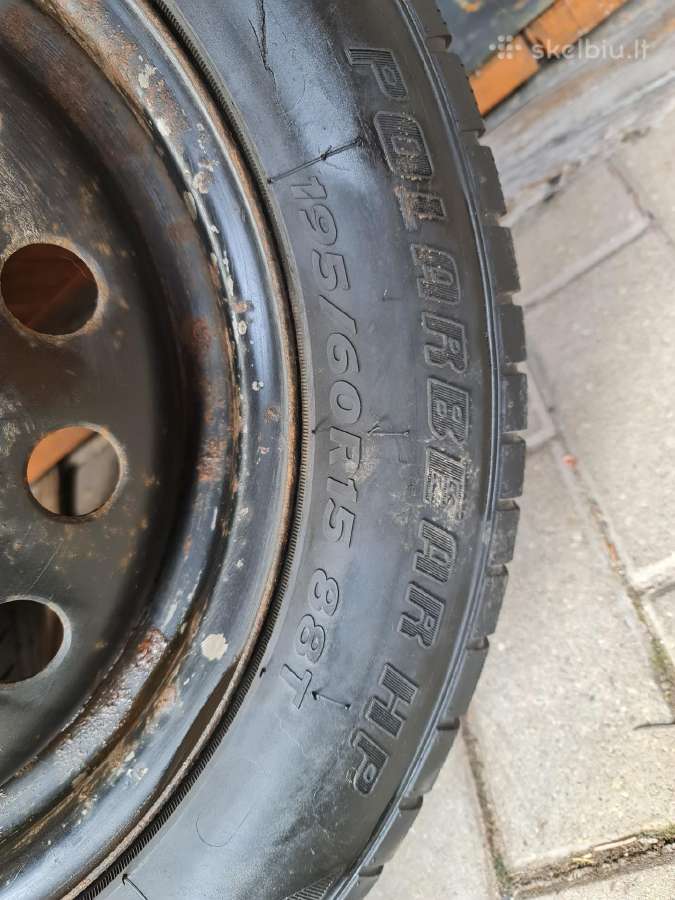 195/60 R15 88t su 4x108 63.1 skyle skardinukais - nuotraukos Nr. 3