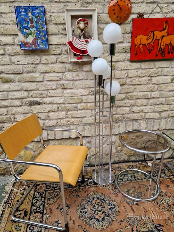 Vintažiniai mid century Bauhaus st.staliukai - nuotraukos Nr. 18