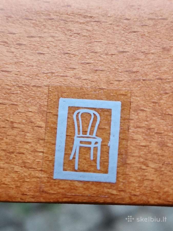 Vintažinės mid century Thonet st.kėdės ir taburetė - nuotraukos Nr. 5