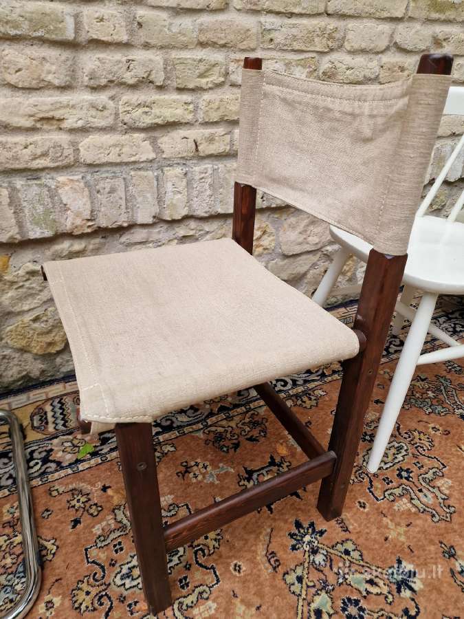 Vintažinės mid century interjerinės kėdės ir pufai - nuotraukos Nr. 6