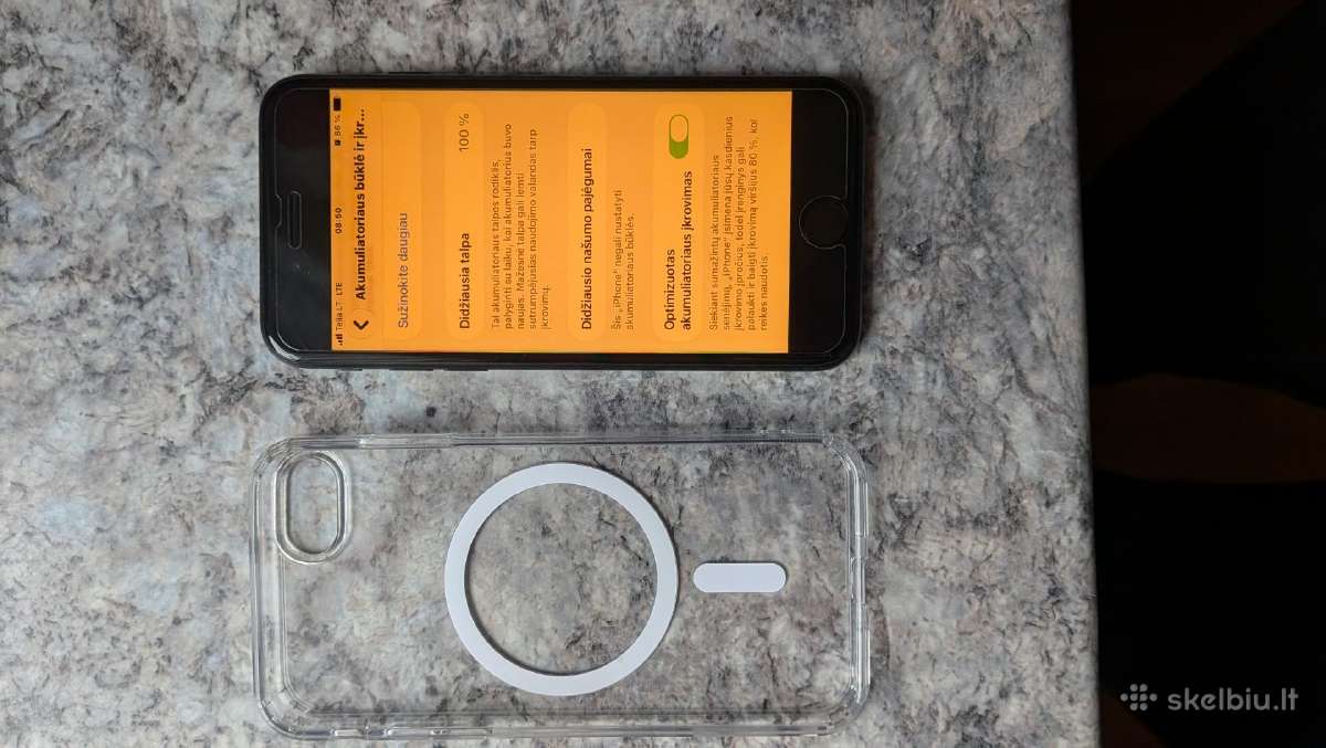 Apple iPhone Se 3 100% baterija. - nuotraukos Nr. 3