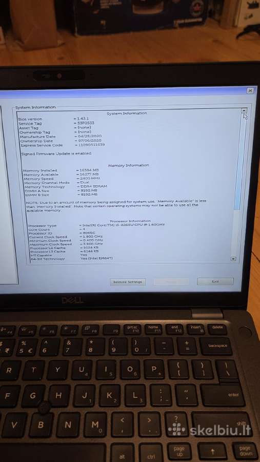 Dell Latitude 5400 - nuotraukos Nr. 12