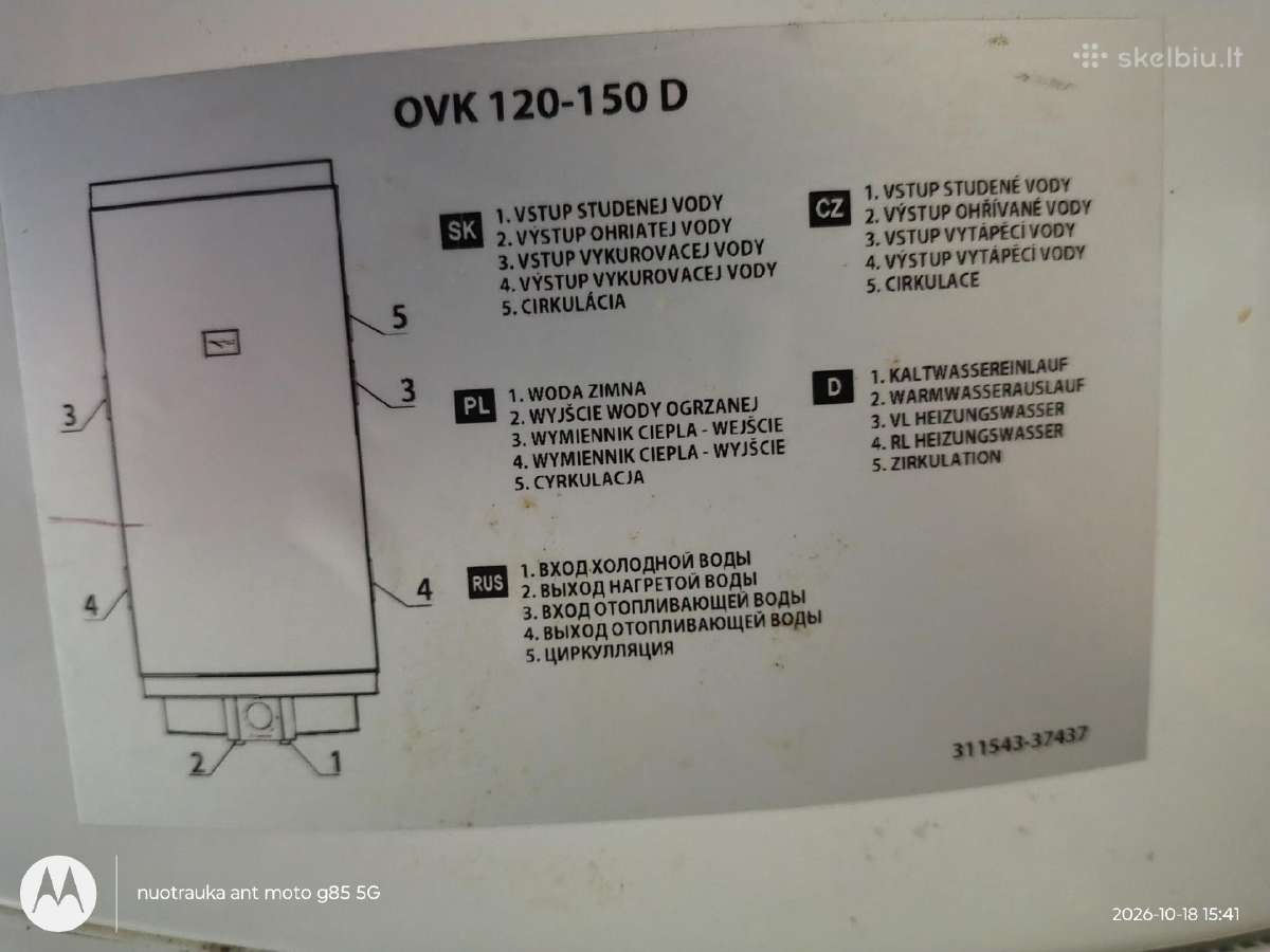 Vandens šildytuvas Tatramat Ovk 120-150d Kombinuot - nuotraukos Nr. 2