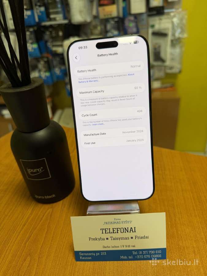 iPhone 16promax 256gb Black Su Garantija - nuotraukos Nr. 3