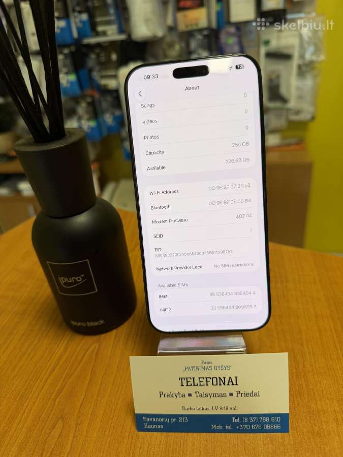iPhone 16promax 256gb Black Su Garantija - nuotraukos Nr. 4