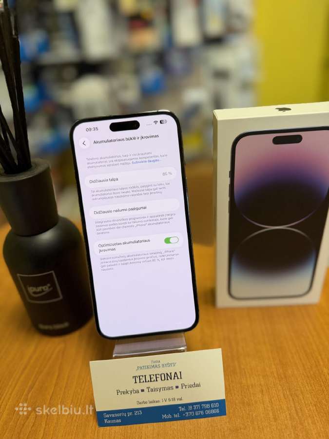 iPhone 14promax 128gb Purple Su Garantija - nuotraukos Nr. 4