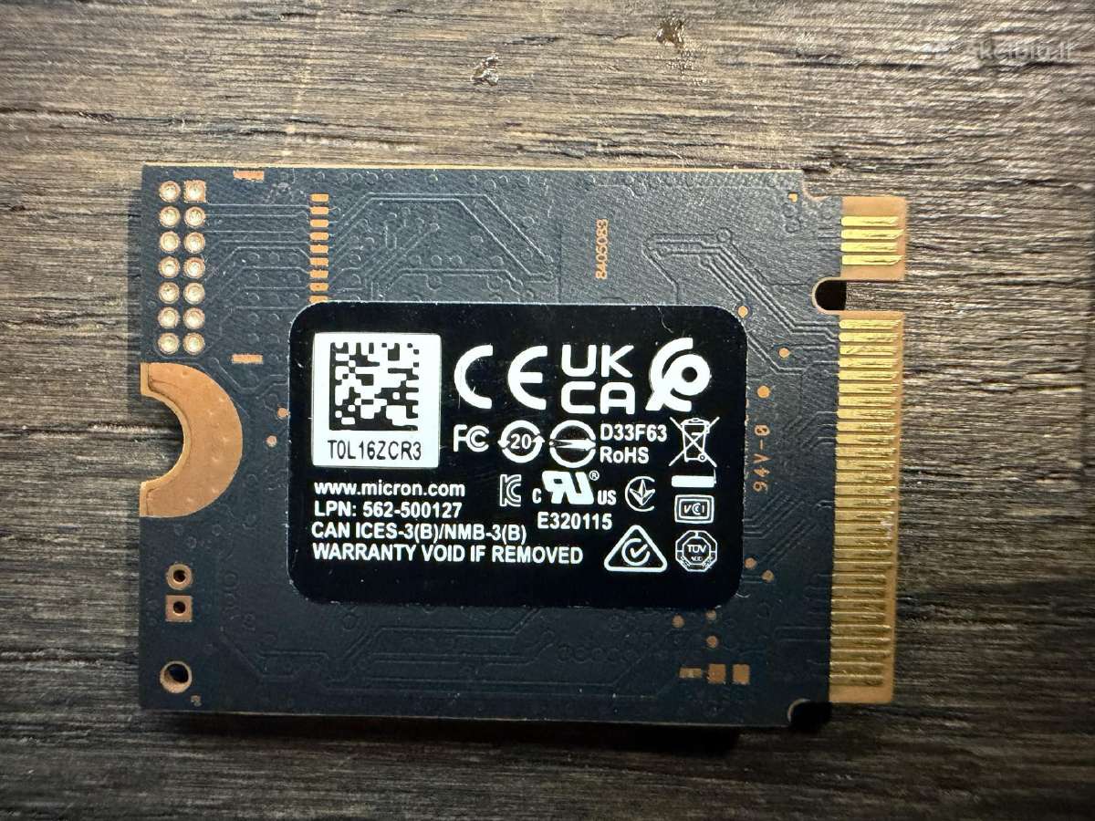 Nvme Gen4 x4 Micron 512 GB 2230 - nuotraukos Nr. 2