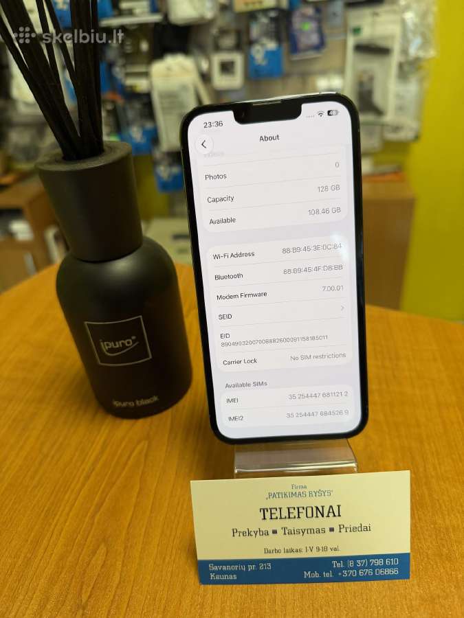 iPhone 13pro 128gb Blue Su Garantija - nuotraukos Nr. 4