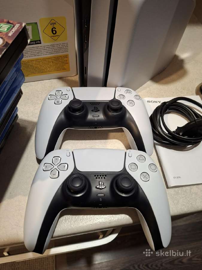 Ps5 slim disk kaip nauja+14 zaidimu,ausinės,stot. - nuotraukos Nr. 2