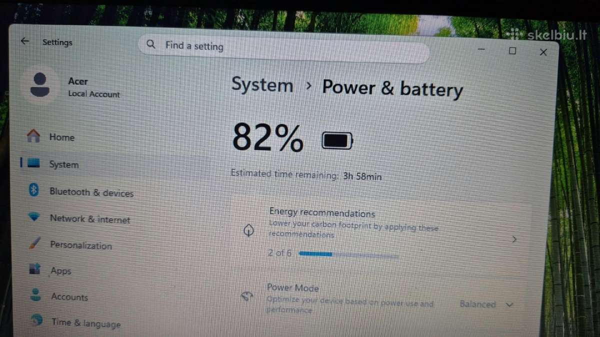 Acer Aspire 3 i3(7)/win11/128gbssd - nuotraukos Nr. 10
