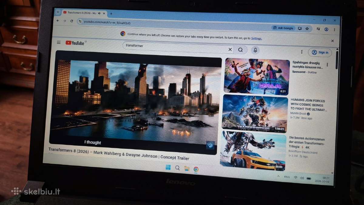 Lenovo Ideapad 305 Win11,i3(5)cpu,8/256gb - nuotraukos Nr. 3