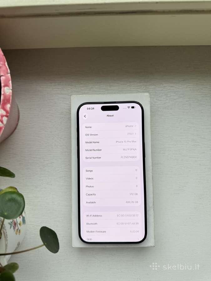 Apple iPhone 15 pro max 512gb su grantija 1 metu - nuotraukos Nr. 10