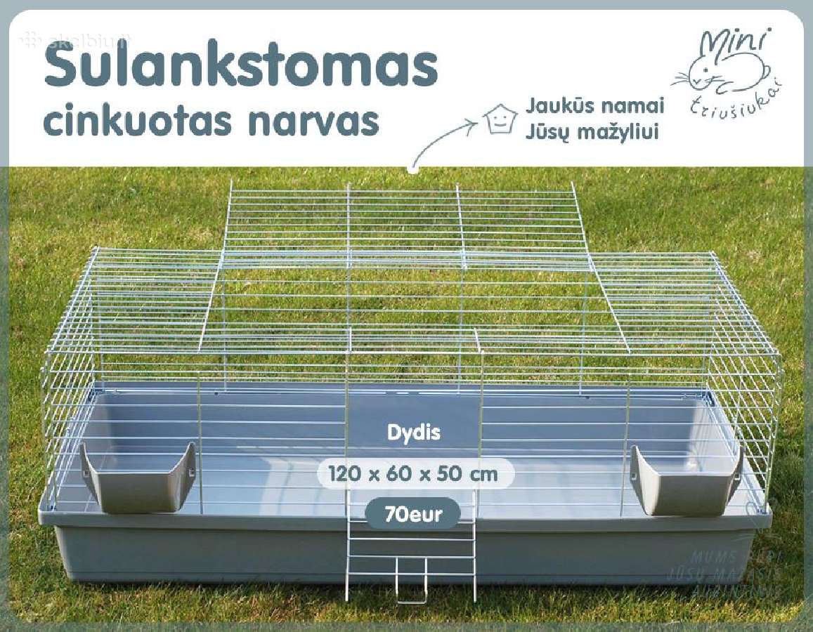 Dekoratyviniai nykštukiniai triušiukai, narveliai - nuotraukos Nr. 37