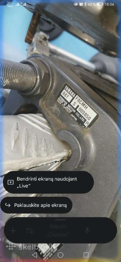 8ag pakabinamas variklis. - nuotraukos Nr. 3