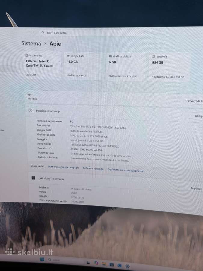 Gaming Pc i5-13400f, Rtx 3050, 16 RAM, 1 TB SSD - nuotraukos Nr. 5