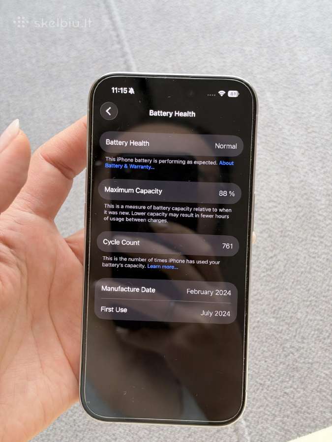 iPhone 15 Pro 128gb - nuotraukos Nr. 2